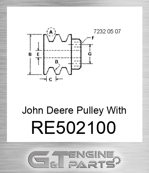 RE502100 Pulley With Dampener