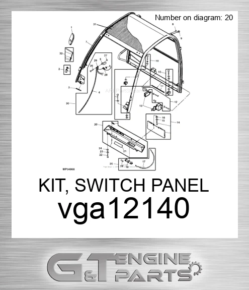 VGA12140 KIT, SWITCH PANEL