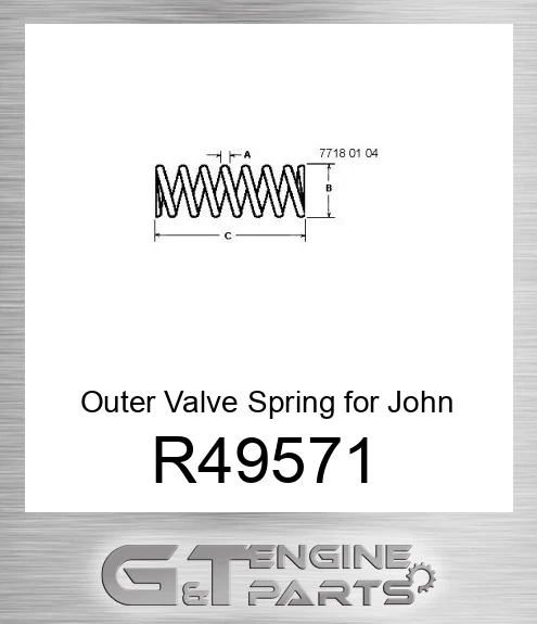 R49571 Outer Valve Spring for Tractor, Forage Harvester, Excavator,