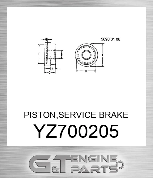 YZ700205 PISTON,SERVICE BRAKE
