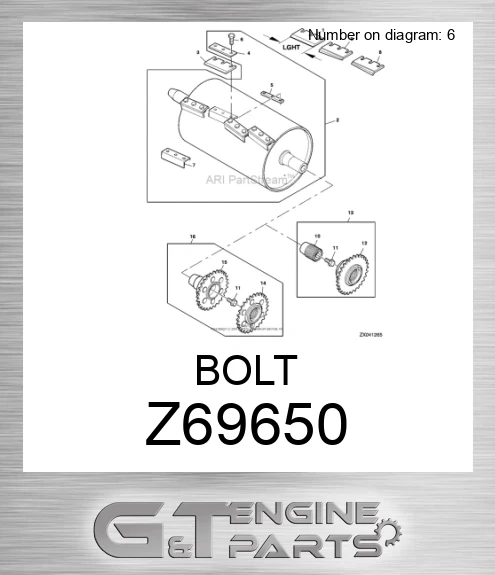 Z69650 BOLT made to fit JOHN DEERE | Price: $2.64