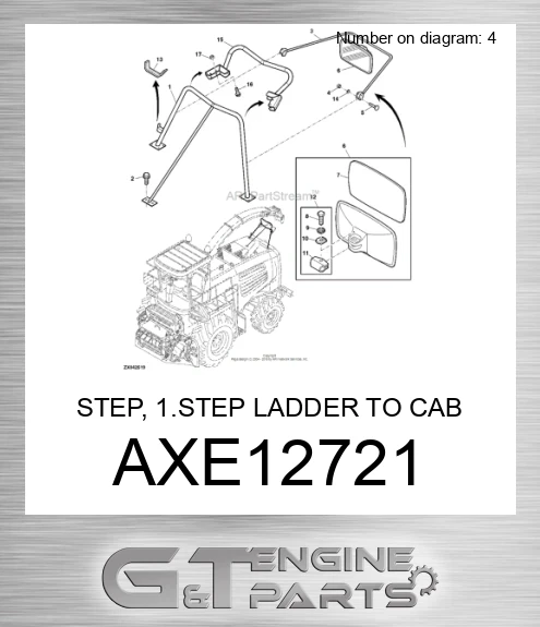 AXE12721 STEP, 1.STEP LADDER TO CAB