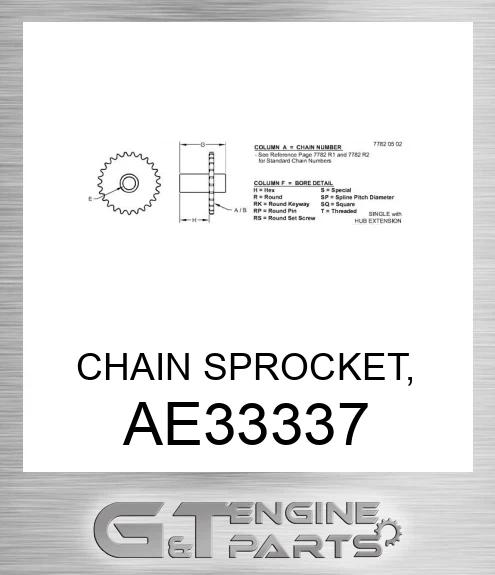 AE33337 CHAIN SPROCKET,