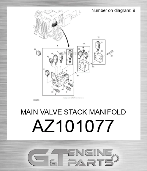AZ101077 MAIN VALVE STACK MANIFOLD