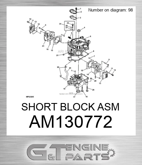 AM130772 SHORT BLOCK ASM
