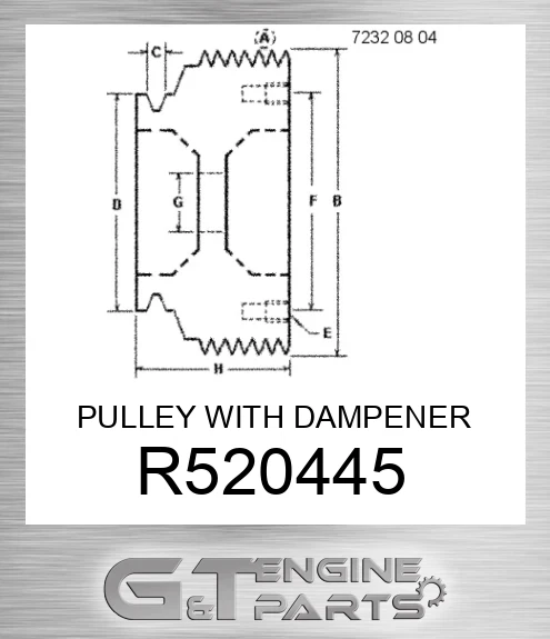 R520445 PULLEY WITH DAMPENER
