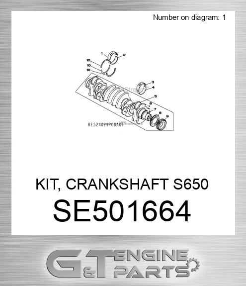 SE501664 KIT, CRANKSHAFT S650