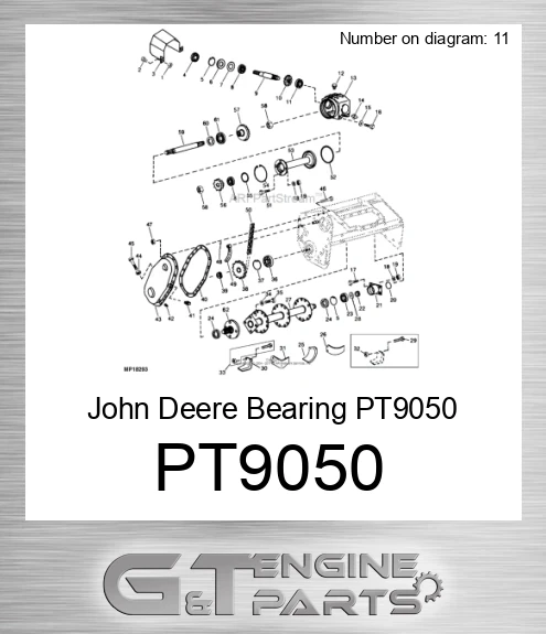 PT9050 John Deere Bearing PT9050