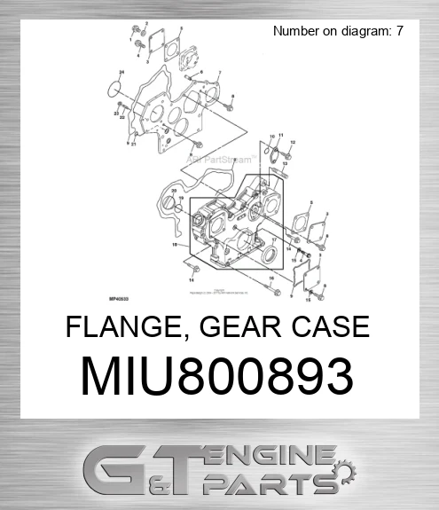 MIU800893 FLANGE, GEAR CASE