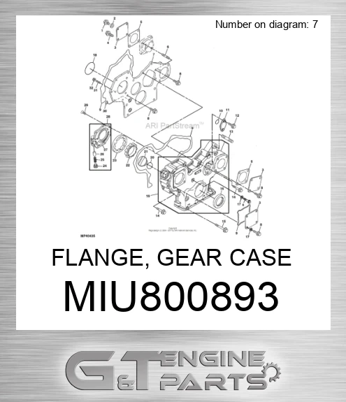 MIU800893 FLANGE, GEAR CASE