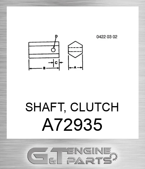 A72935 SHAFT, CLUTCH