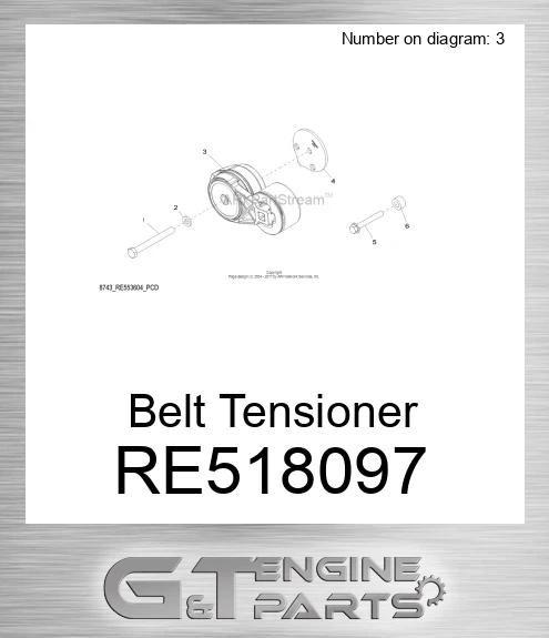 RE518097 Belt Tensioner