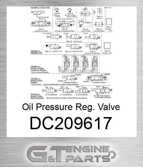 DC209617 Oil Pressure Reg. Valve