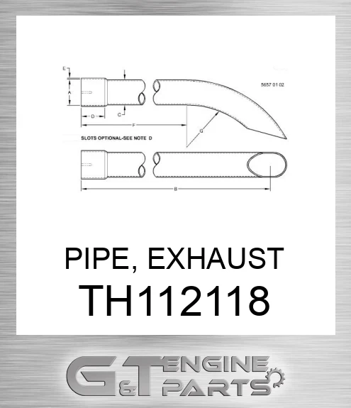 TH112118 PIPE, EXHAUST