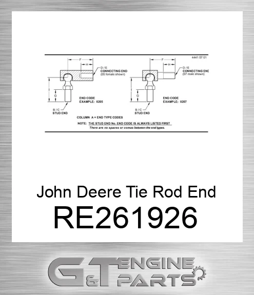 RE261926 Tie Rod End