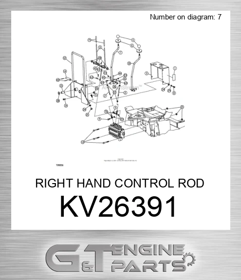 KV26391 RIGHT HAND CONTROL ROD WELDMENT