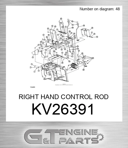 KV26391 RIGHT HAND CONTROL ROD WELDMENT