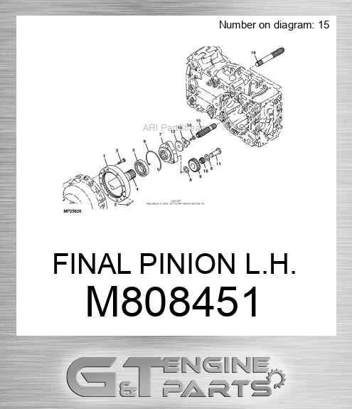 M808451 FINAL PINION L.H.
