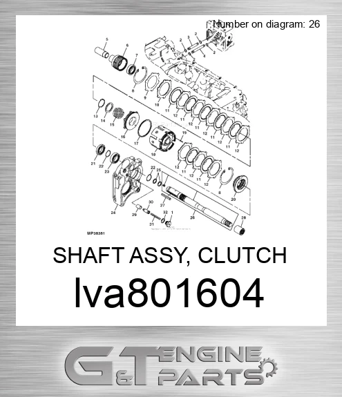 LVA801604 SHAFT ASSY, CLUTCH