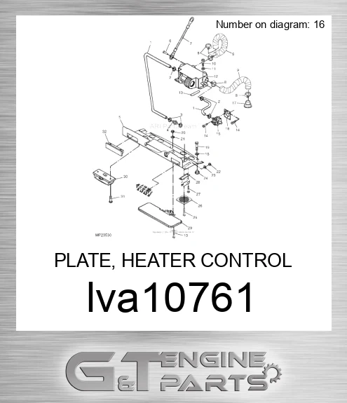 LVA10761 PLATE, HEATER CONTROL