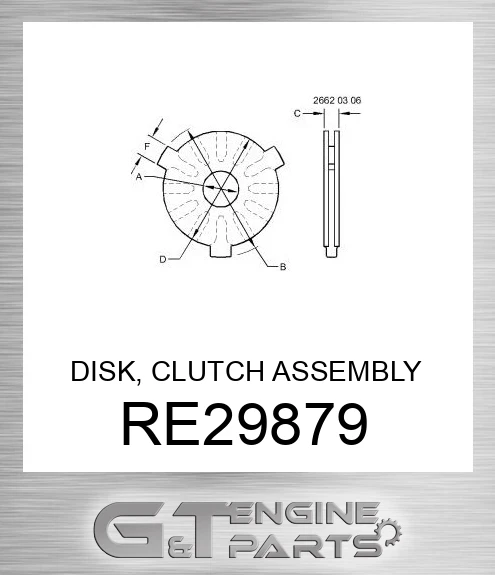 RE29879 DISK, CLUTCH ASSEMBLY