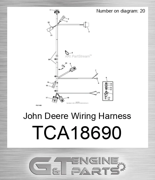 TCA18690 John Deere Wiring Harness TCA18690