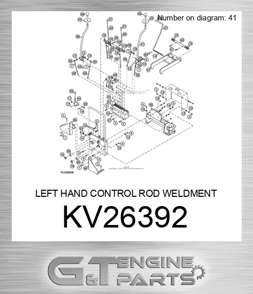 KV26392 LEFT HAND CONTROL ROD WELDMENT