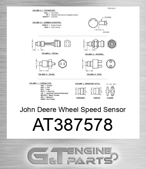 AT387578 Wheel Speed Sensor