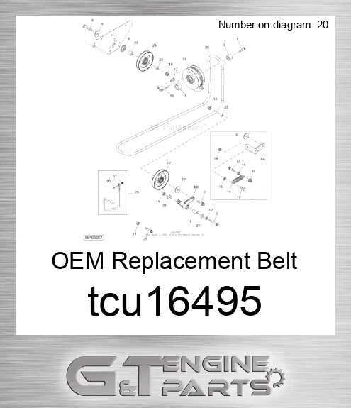 TCU16495 OEM Replacement Belt