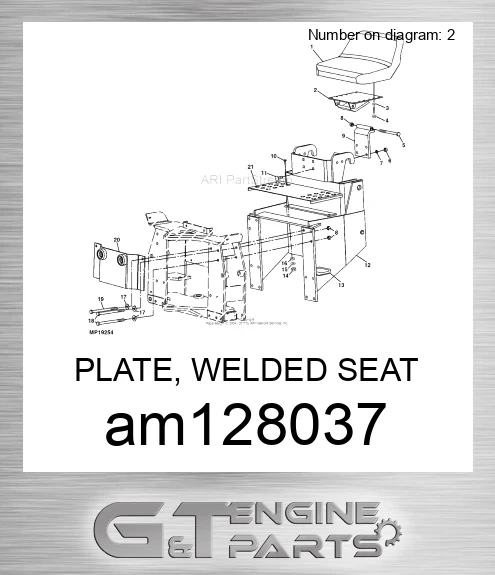 AM128037 PLATE, WELDED SEAT