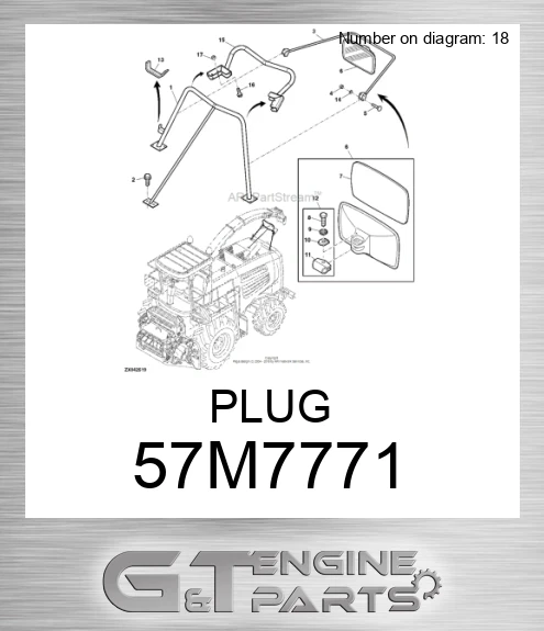 57M7771 PLUG made to fit JOHN DEERE | LTD. WARRANTY | Price