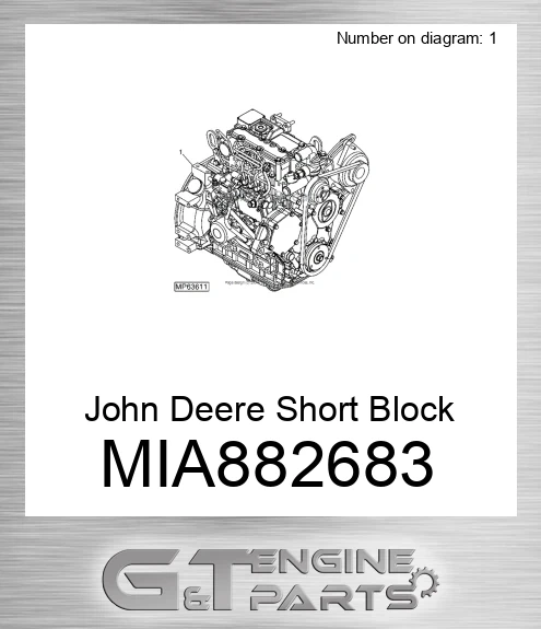 MIA882683 Short Block Assembly