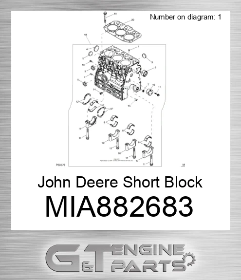 MIA882683 Short Block Assembly