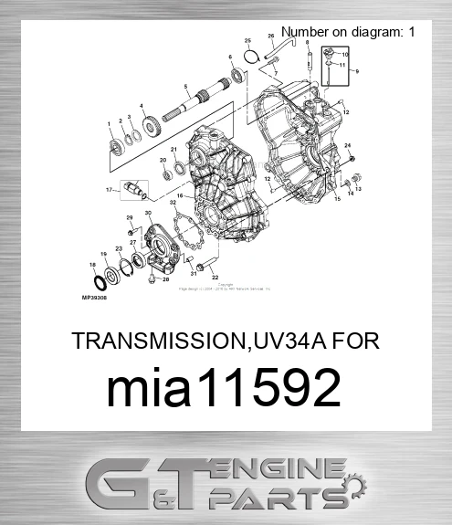 MIA11592 TRANSMISSION,UV34A FOR 620,MY2013