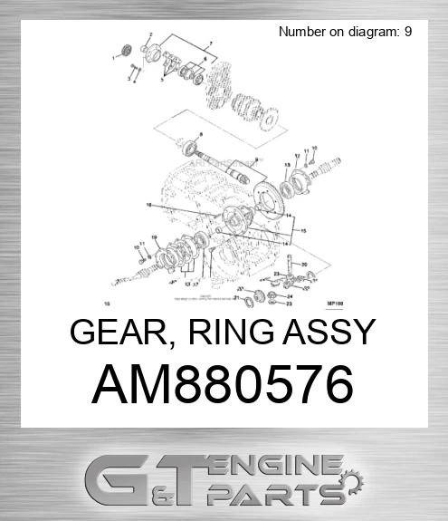 AM880576 GEAR, RING ASSY