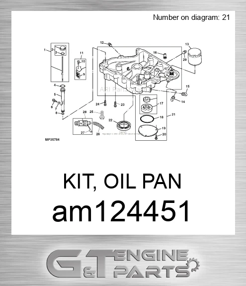 AM124451 KIT, OIL PAN