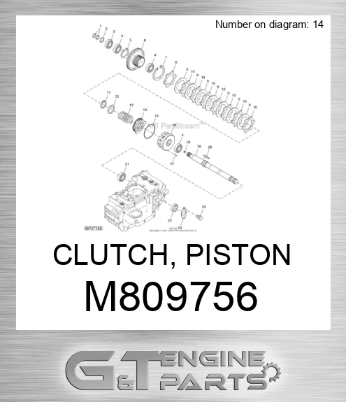 M809756 CLUTCH, PISTON