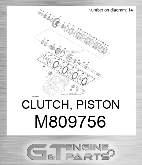 M809756 CLUTCH, PISTON