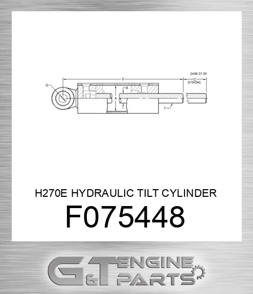 F075448 H270E HYDRAULIC TILT CYLINDER