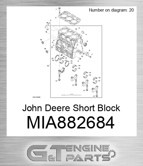 MIA882684 Short Block Assembly