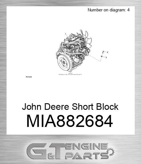 MIA882684 Short Block Assembly