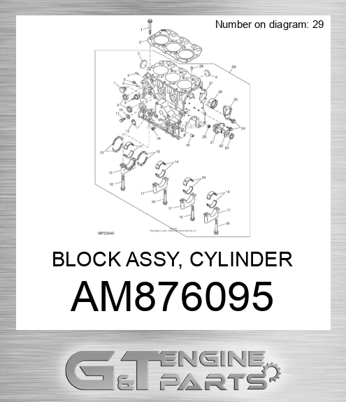 AM876095 BLOCK ASSY, CYLINDER