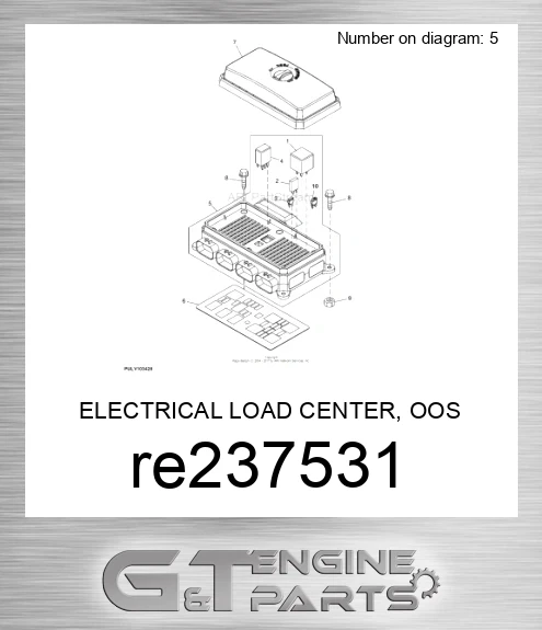 RE237531 ELECTRICAL LOAD CENTER, OOS DUAL VE