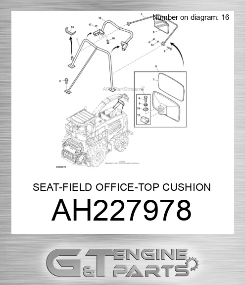 AH227978 SEAT-FIELD OFFICE-TOP CUSHION ASSY