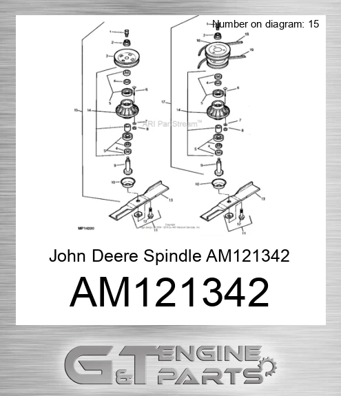 AM121342 John Deere Spindle AM121342