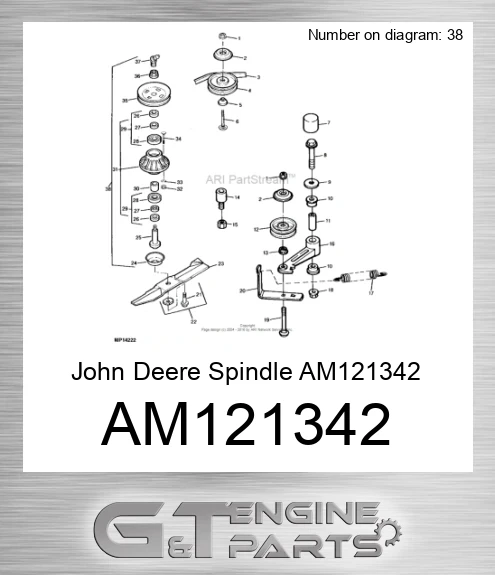 AM121342 John Deere Spindle AM121342