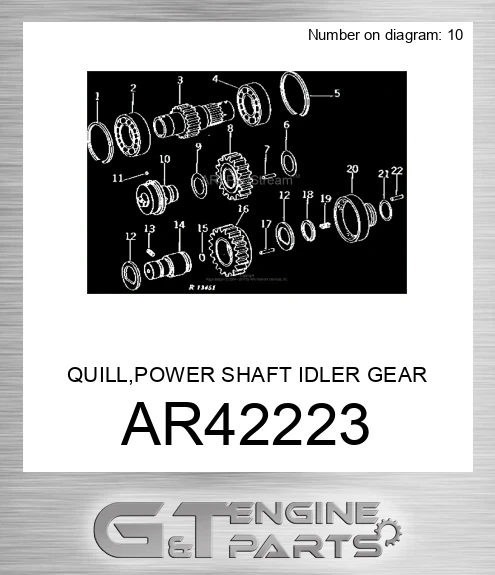 AR42223 QUILL,POWER SHAFT IDLER GEAR SHAFT