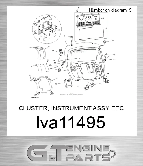 LVA11495 CLUSTER, INSTRUMENT ASSY EEC