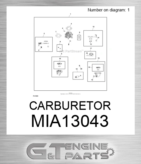 MIA13043 John Deere Carburetor made to fit JOHN DEERE Price 223.95