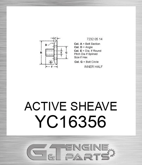 YC16356 ACTIVE SHEAVE